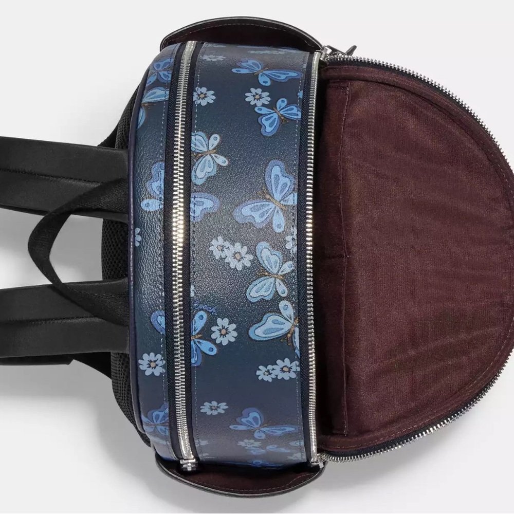COACH NEW Court Backpack With Lovely Butterfly Print please make offers 🦋💙 - Picture 4 of 7
